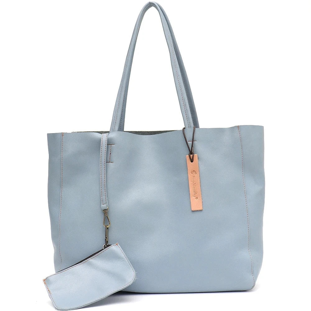 Soft Leather Luxury Casual Tote Bag