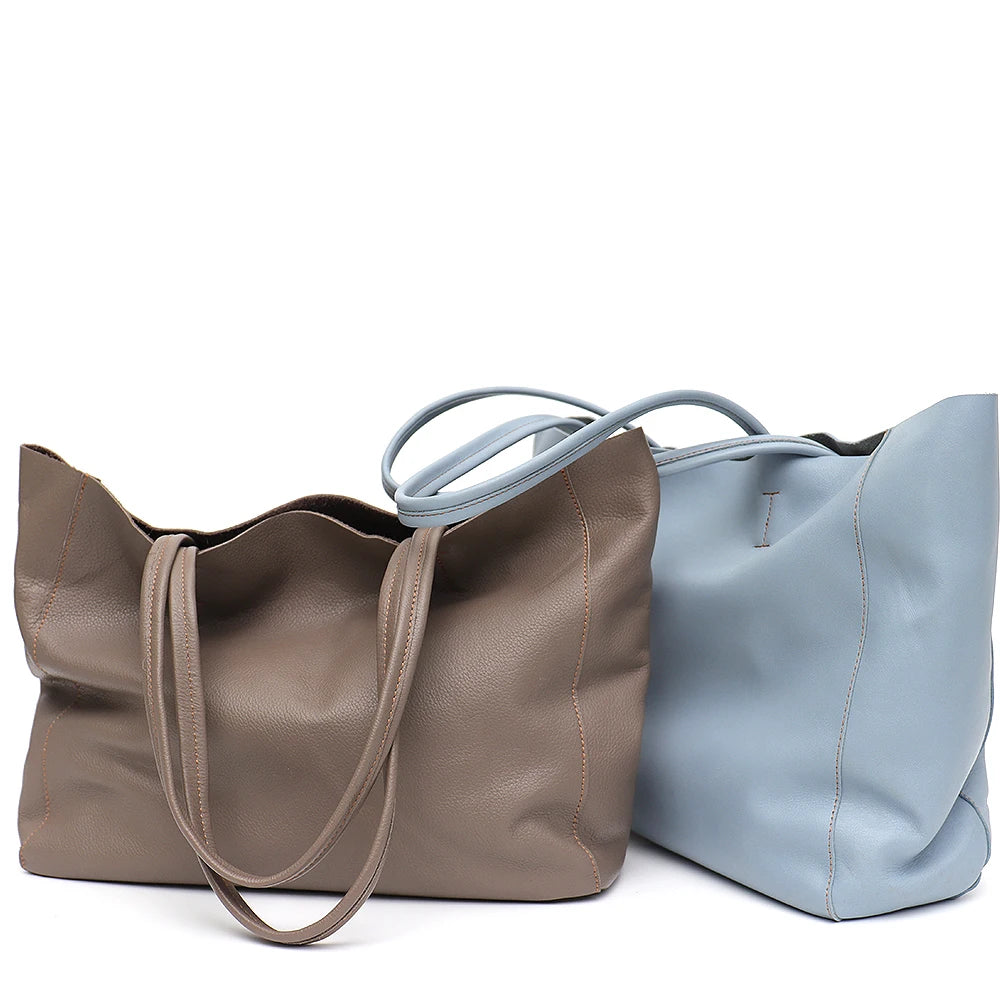 Soft Leather Luxury Casual Tote Bag