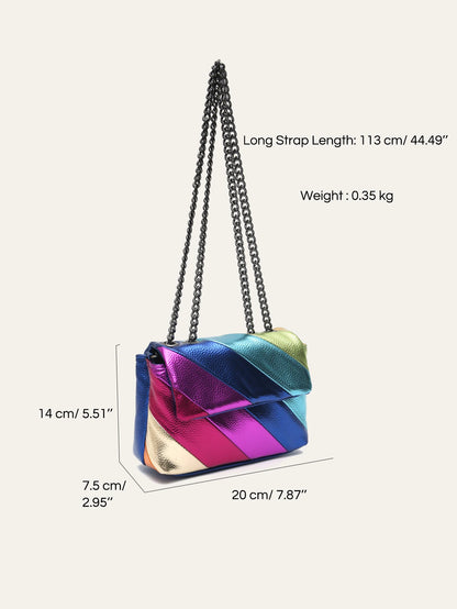 Flap Bag with Chain Decoration for Women